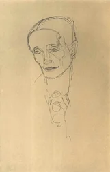 Estudio de la cabeza de una anciana